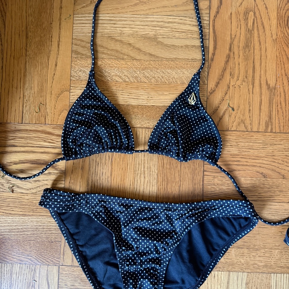 Volcom Black & White Polka Dot Bikini